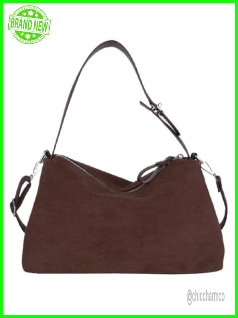Suede Velvet Tote Bag Vintage Crossbody Shoulder Handbag Fall Winter Purse